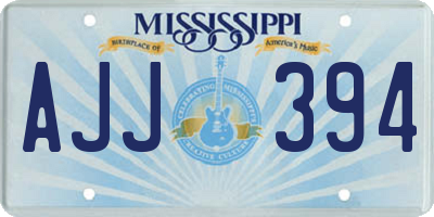 MS license plate AJJ394