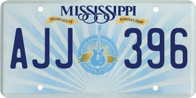 MS license plate AJJ396