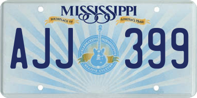 MS license plate AJJ399