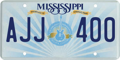 MS license plate AJJ400