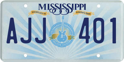 MS license plate AJJ401
