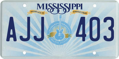 MS license plate AJJ403