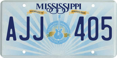MS license plate AJJ405