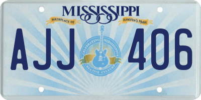 MS license plate AJJ406