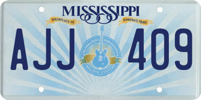 MS license plate AJJ409