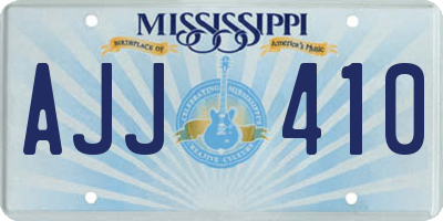 MS license plate AJJ410