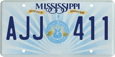 MS license plate AJJ411