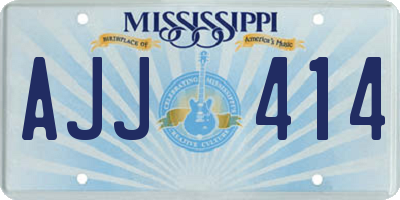 MS license plate AJJ414