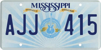 MS license plate AJJ415