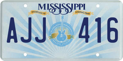 MS license plate AJJ416