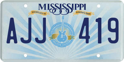 MS license plate AJJ419