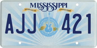 MS license plate AJJ421