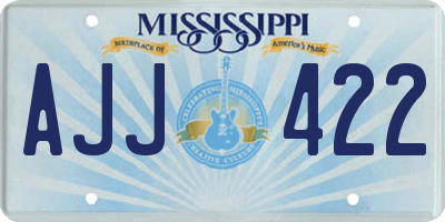 MS license plate AJJ422
