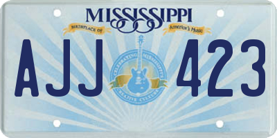 MS license plate AJJ423