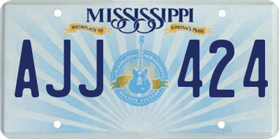 MS license plate AJJ424