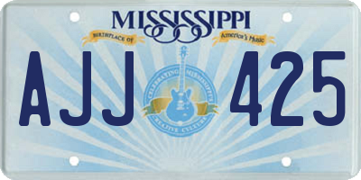 MS license plate AJJ425
