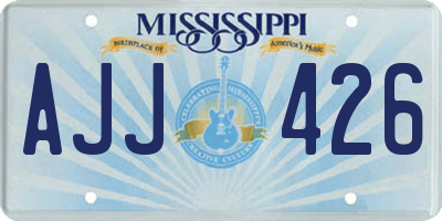 MS license plate AJJ426