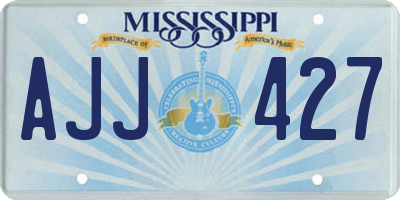 MS license plate AJJ427