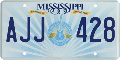 MS license plate AJJ428