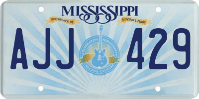 MS license plate AJJ429