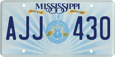 MS license plate AJJ430