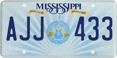 MS license plate AJJ433