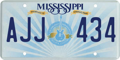 MS license plate AJJ434