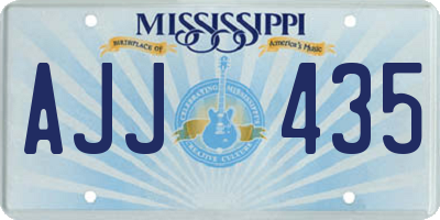 MS license plate AJJ435
