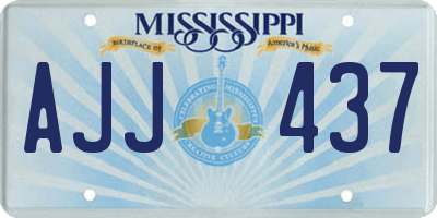MS license plate AJJ437