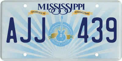 MS license plate AJJ439