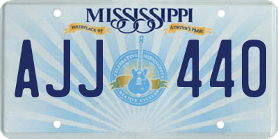 MS license plate AJJ440