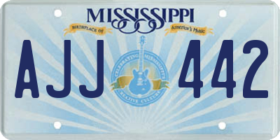 MS license plate AJJ442