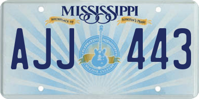 MS license plate AJJ443