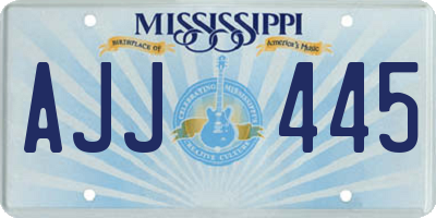 MS license plate AJJ445