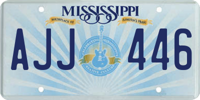 MS license plate AJJ446