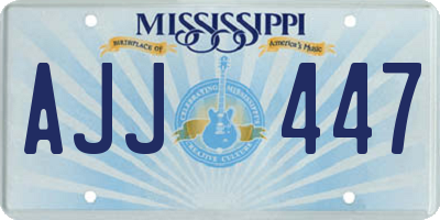 MS license plate AJJ447
