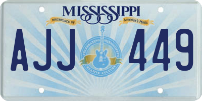 MS license plate AJJ449