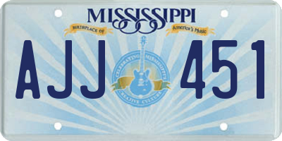 MS license plate AJJ451