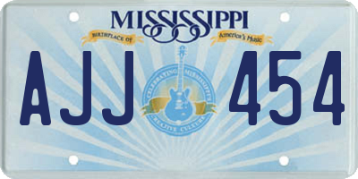 MS license plate AJJ454