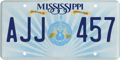MS license plate AJJ457