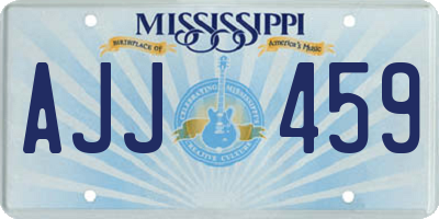 MS license plate AJJ459