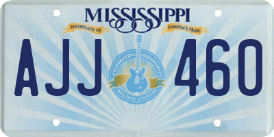MS license plate AJJ460