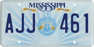 MS license plate AJJ461