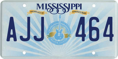 MS license plate AJJ464