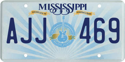 MS license plate AJJ469
