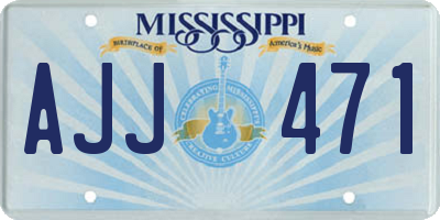 MS license plate AJJ471