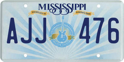 MS license plate AJJ476