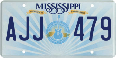 MS license plate AJJ479