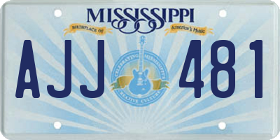 MS license plate AJJ481