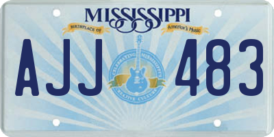 MS license plate AJJ483